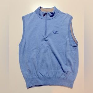 Peter Millar Quarter Zip Wool Vest XL